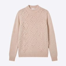 Bobble Heart Turtle Neck Jumper - LD584